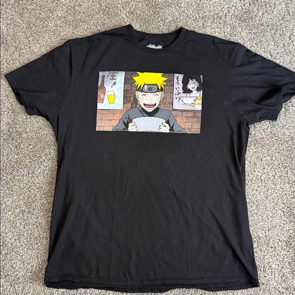 Naruto. Black Graphic T-Shirt. XL. Like new